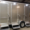 3 STATION 14' PRIVATE DOOR PORTABLE RESTROOM